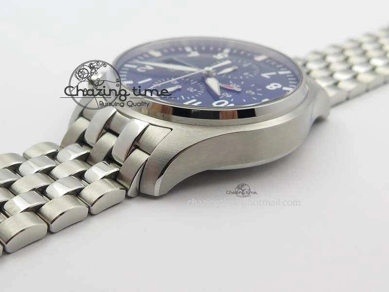 Pilot Chrono 2016 IW377714 ZF 1:1 Best Edition Blue Dial On SS Bracelet A7750 V2