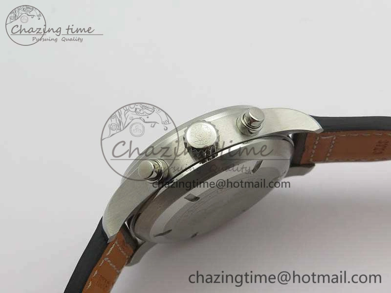 Pilot Chrono 20th ZF 1:1 Best Edition Black Dial On Brown Leather Strap A7750