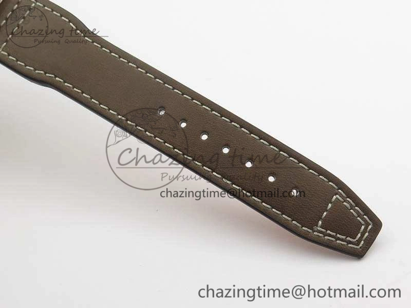 Pilot Chrono 20th ZF 1:1 Best Edition Black Dial On Brown Leather Strap A7750