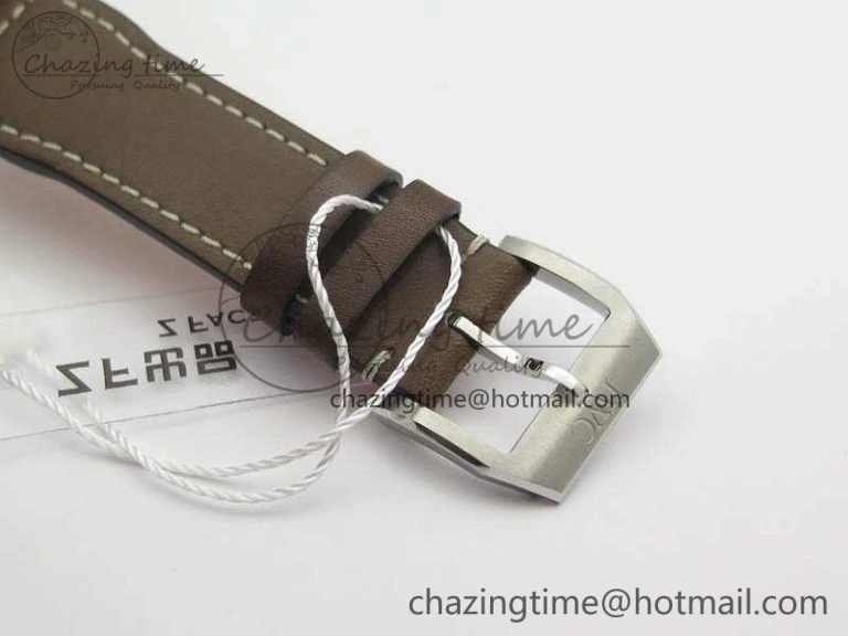 Pilot Chrono 20th ZF 1:1 Best Edition Black Dial On Brown Leather Strap A7750