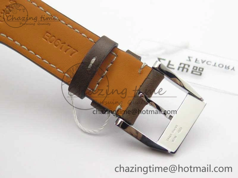 Pilot Chrono 20th ZF 1:1 Best Edition Black Dial On Brown Leather Strap A7750
