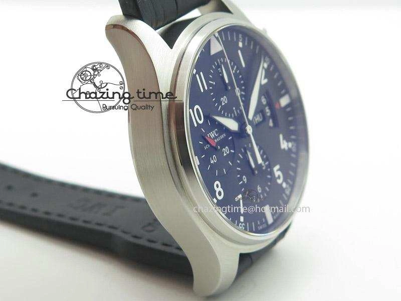 Pilot Chrono 3777 43mm ZF 1:1 Best Edition Black Dial On Black Leather Strap A7750