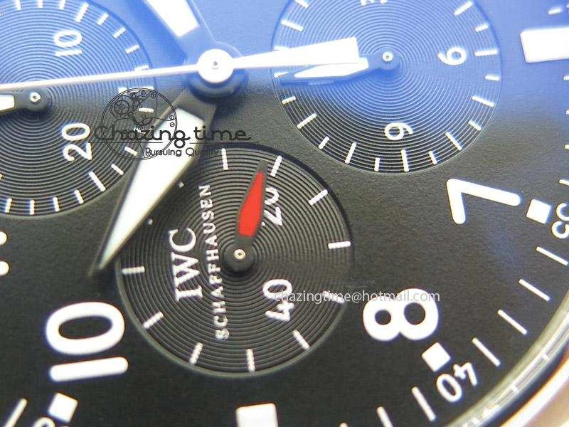 Pilot Chrono 3777 43mm ZF 1:1 Best Edition Black Dial On Black Leather Strap A7750