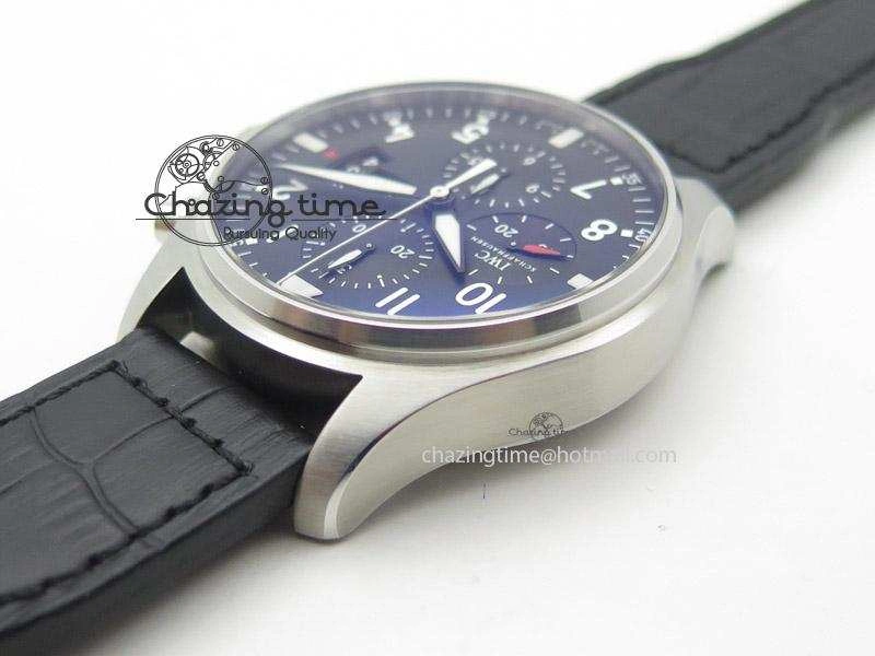 Pilot Chrono 3777 43mm ZF 1:1 Best Edition Black Dial On Black Leather Strap A7750