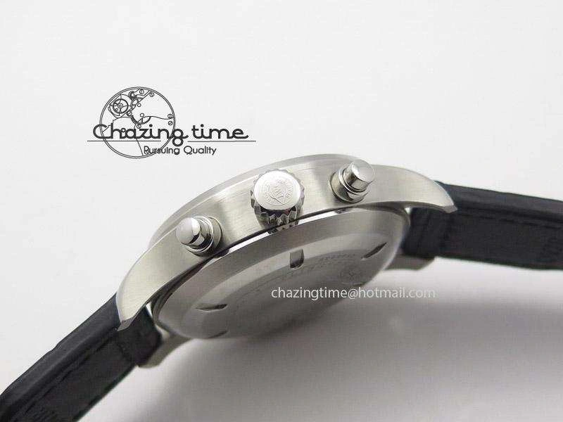 Pilot Chrono 3777 43mm ZF 1:1 Best Edition Black Dial On Black Leather Strap A7750