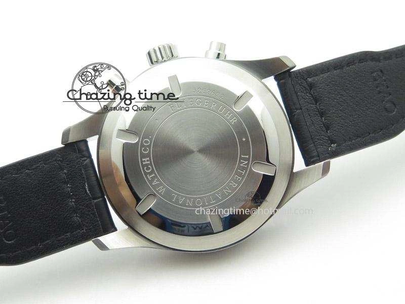 Pilot Chrono 3777 43mm ZF 1:1 Best Edition Black Dial On Black Leather Strap A7750