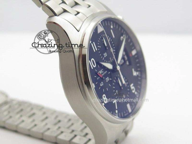 Pilot Chrono 3777 43mm ZF 1:1 Best Edition Black Dial On SS Bracelet A7750