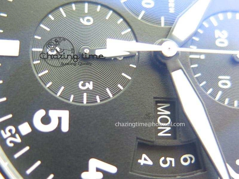 Pilot Chrono 3777 43mm ZF 1:1 Best Edition Black Dial On SS Bracelet A7750