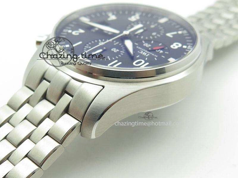 Pilot Chrono 3777 43mm ZF 1:1 Best Edition Black Dial On SS Bracelet A7750