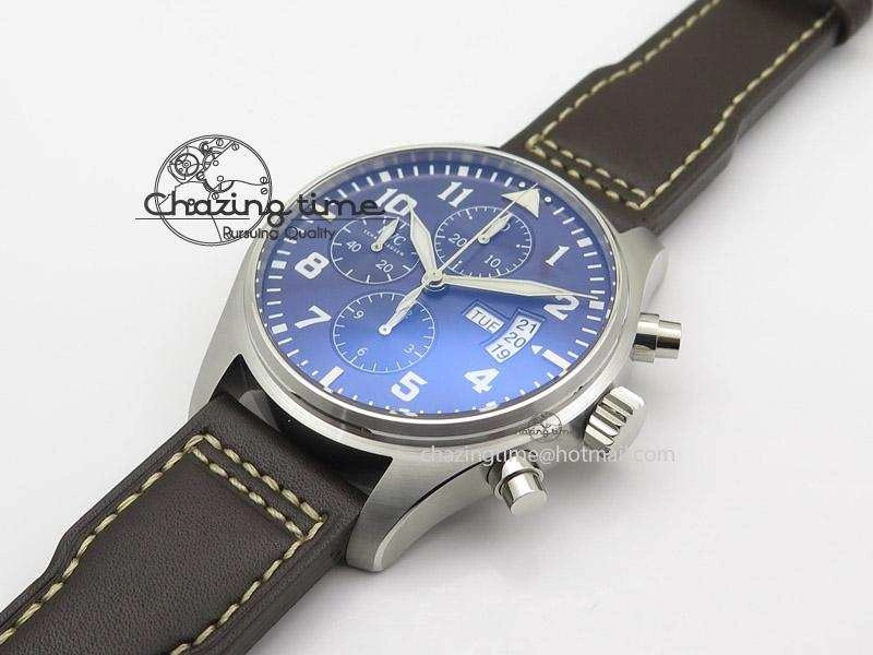 Pilot Chrono 377706 “Le Petit Prince” V6F Best Edition Blue Dial on Brown Leather Strap A7750