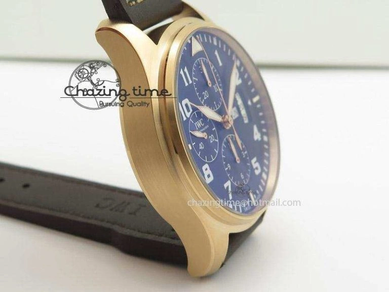Pilot Chrono 377706 “Le Petit Prince” V6F Best Edition RG Blue Dial on Brown Leather Strap A7750