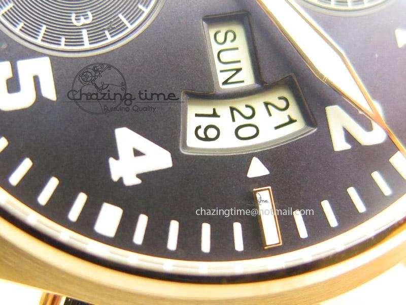 Pilot Chrono 377706 “Le Petit Prince” V6F Best Edition RG Blue Dial on Brown Leather Strap A7750