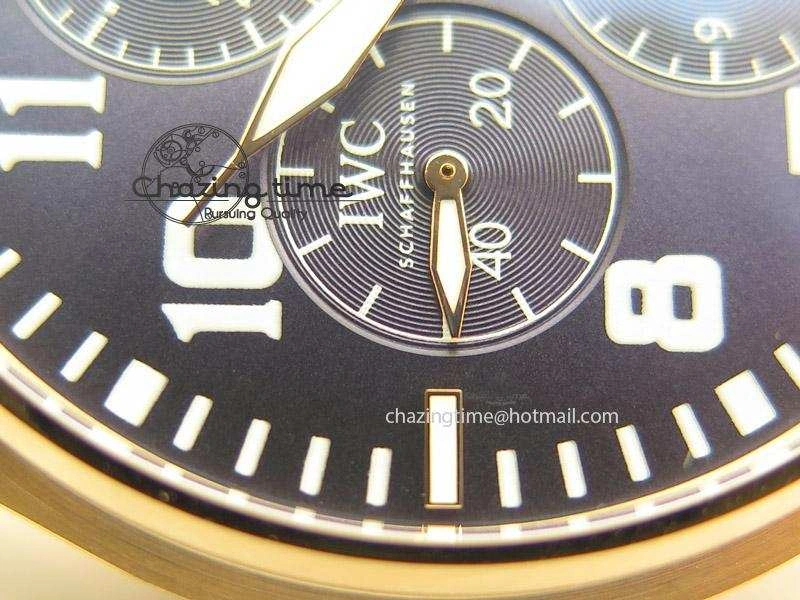 Pilot Chrono 377706 “Le Petit Prince” V6F Best Edition RG Blue Dial on Brown Leather Strap A7750