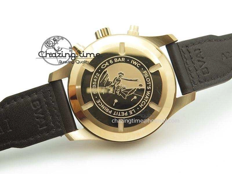 Pilot Chrono 377706 “Le Petit Prince” V6F Best Edition RG Blue Dial on Brown Leather Strap A7750