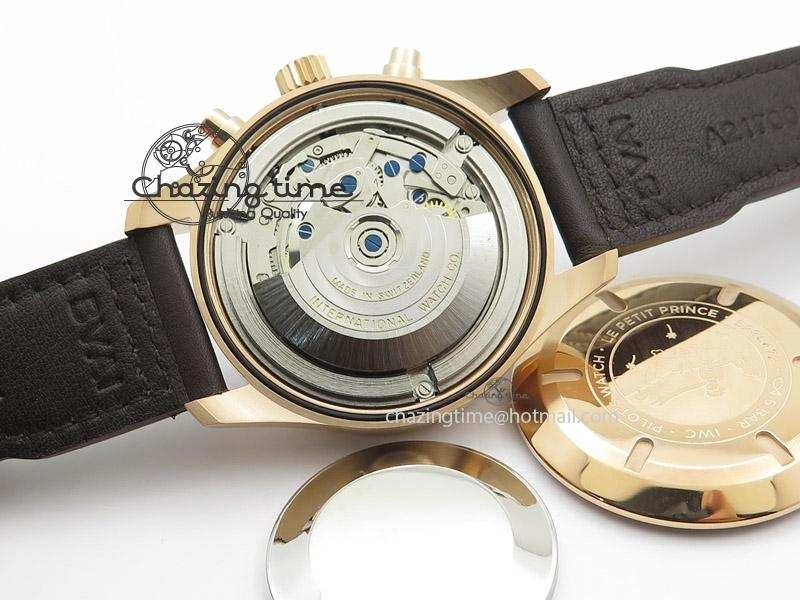Pilot Chrono 377706 “Le Petit Prince” V6F Best Edition RG Blue Dial on Brown Leather Strap A7750