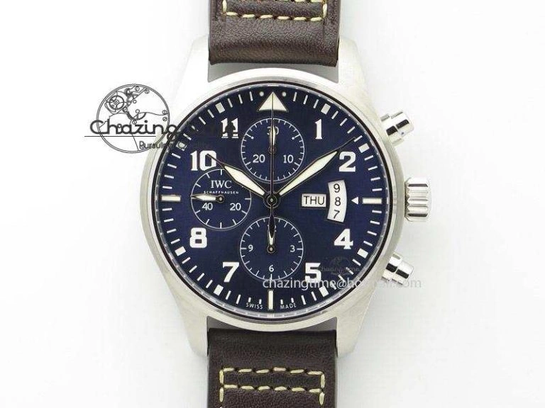 Pilot Chrono 377706 “Le Petit Prince” ZF 1:1 Best Edition Blue Dial On Brown Leather Strap A7750
