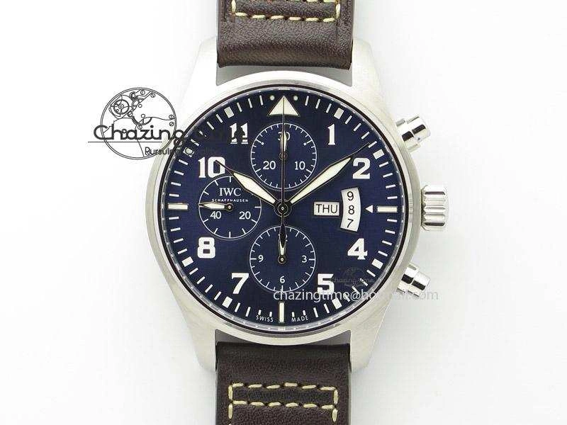 Pilot Chrono 377706 “Le Petit Prince” ZF 1:1 Best Edition Blue Dial On Brown Leather Strap A7750
