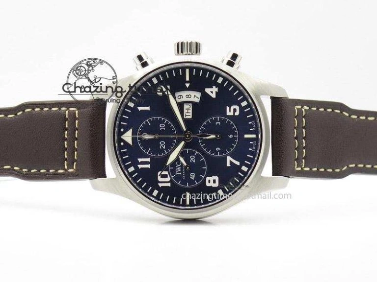 Pilot Chrono 377706 “Le Petit Prince” ZF 1:1 Best Edition Blue Dial On Brown Leather Strap A7750