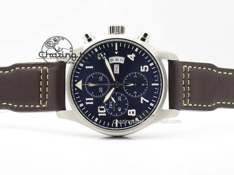 Pilot Chrono 377706 “Le Petit Prince” ZF 1:1 Best Edition Blue Dial On Brown Leather Strap A7750