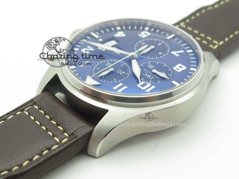 Pilot Chrono 377706 “Le Petit Prince” ZF 1:1 Best Edition Blue Dial On Brown Leather Strap A7750