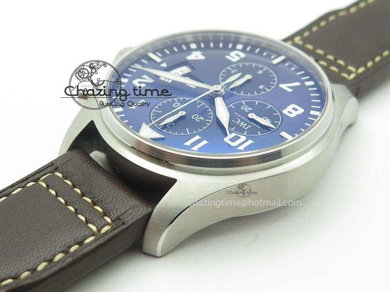 Pilot Chrono 377706 “Le Petit Prince” ZF 1:1 Best Edition Blue Dial On Brown Leather Strap A7750