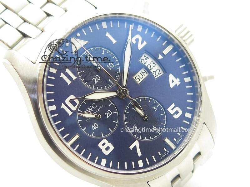 Pilot Chrono 377706 “Le Petit Prince” ZF 1:1 Best Edition Blue Dial On SS Bracelet A7750