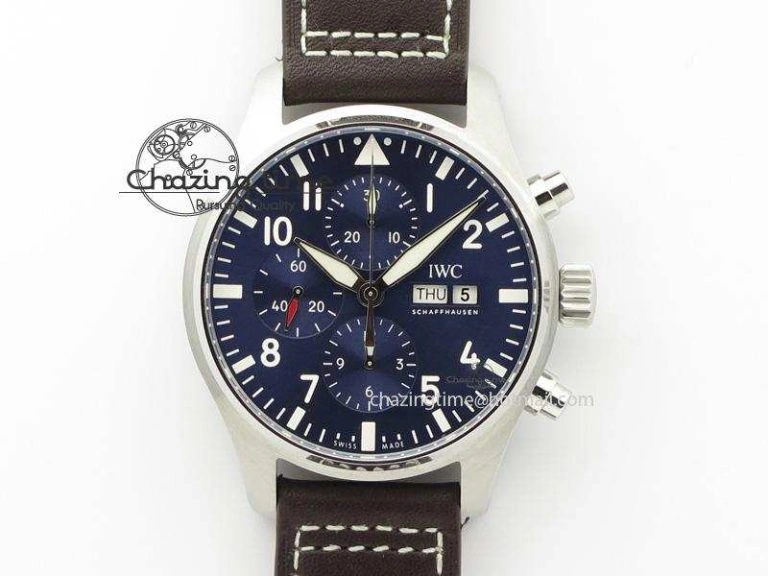 Pilot Chrono 377714 “Le Petit Prince” ZF Best Edition Blue Dial On Brown Leather Strap A7750