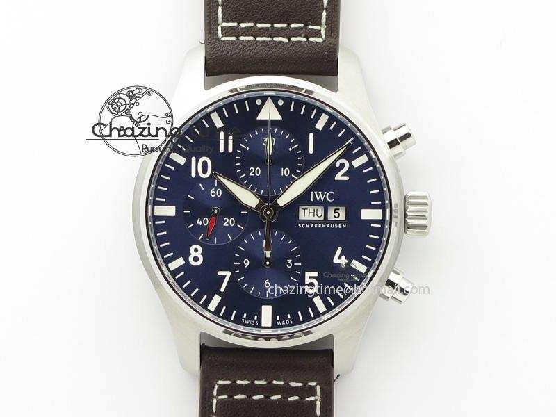 Pilot Chrono 377714 “Le Petit Prince” ZF Best Edition Blue Dial On Brown Leather Strap A7750