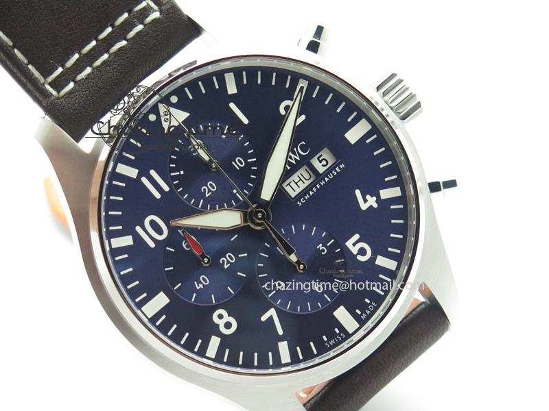 Pilot Chrono 377714 “Le Petit Prince” ZF Best Edition Blue Dial On Brown Leather Strap A7750