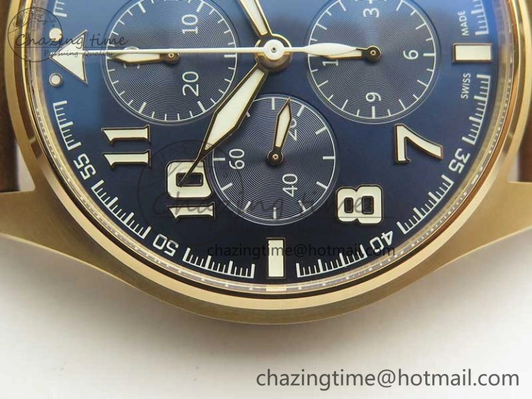 Pilot Chrono 377721 “Le Petit Prince” RG ZF 1:1 Best Edition on Brown Leather Strap A7750