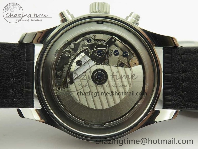 Pilot Chrono 377725 SS ZF 1:1 Best Edition White Dial on Black Leather Strap A7750