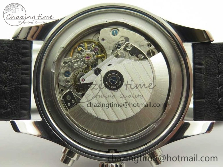 Pilot Chrono 377725 SS ZF 1:1 Best Edition White Dial on Black Leather Strap A7750