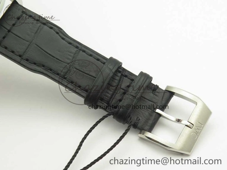 Pilot Chrono 377725 SS ZF 1:1 Best Edition White Dial on Black Leather Strap A7750