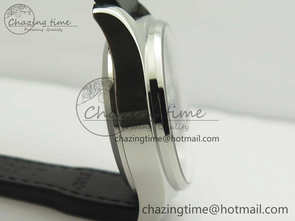 Pilot Chrono 377725 SS ZF 1:1 Best Edition White Dial on Black Leather Strap A7750