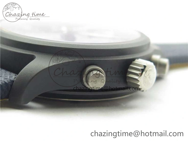 Pilot Chrono Blue Angels Black Ceramic ZF Best Edition on Blue Leather Strap A7750