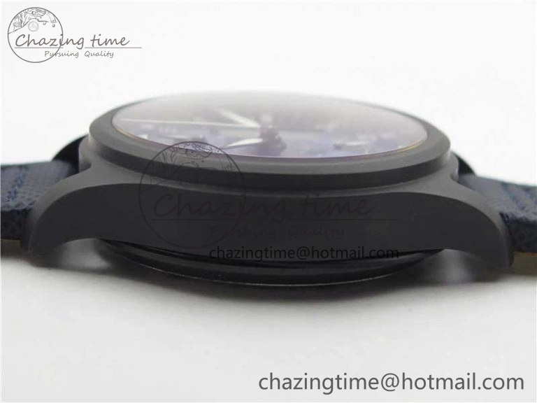 Pilot Chrono Blue Angels Black Ceramic ZF Best Edition on Blue Leather Strap A7750