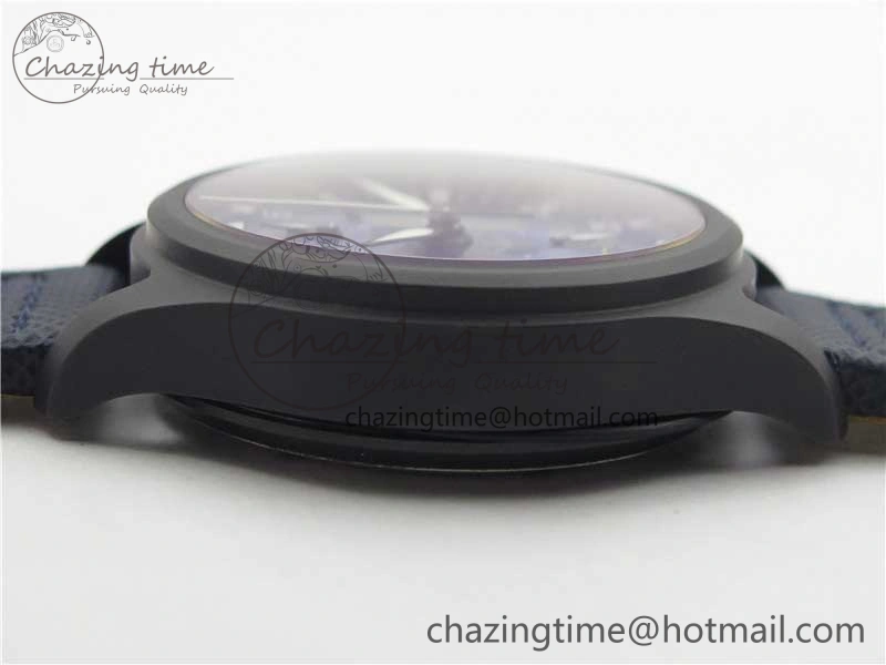 Pilot Chrono Blue Angels Black Ceramic ZF Best Edition on Blue Leather Strap A7750