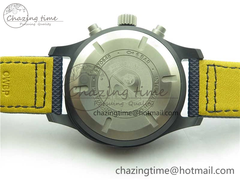 Pilot Chrono Blue Angels Black Ceramic ZF Best Edition on Blue Leather Strap A7750