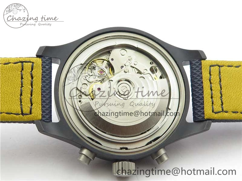 Pilot Chrono Blue Angels Black Ceramic ZF Best Edition on Blue Leather Strap A7750