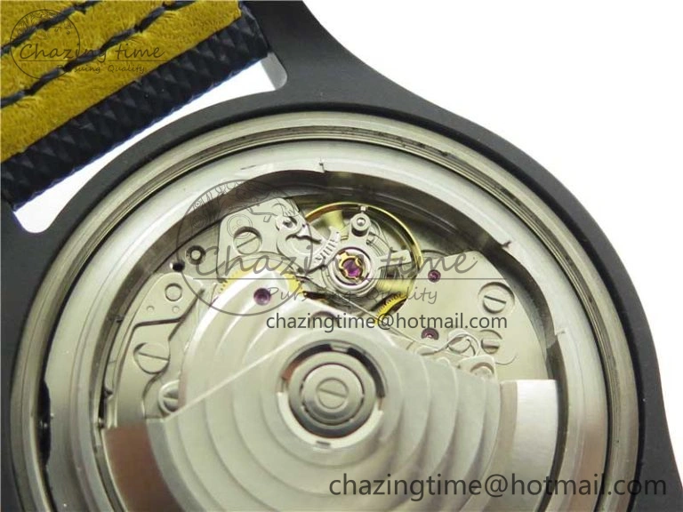 Pilot Chrono Blue Angels Black Ceramic ZF Best Edition on Blue Leather Strap A7750