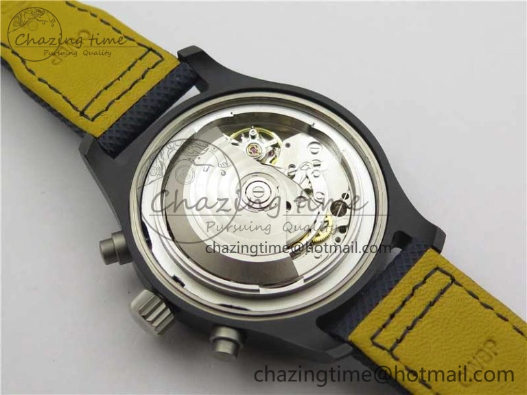 Pilot Chrono Blue Angels Black Ceramic ZF Best Edition on Blue Leather Strap A7750