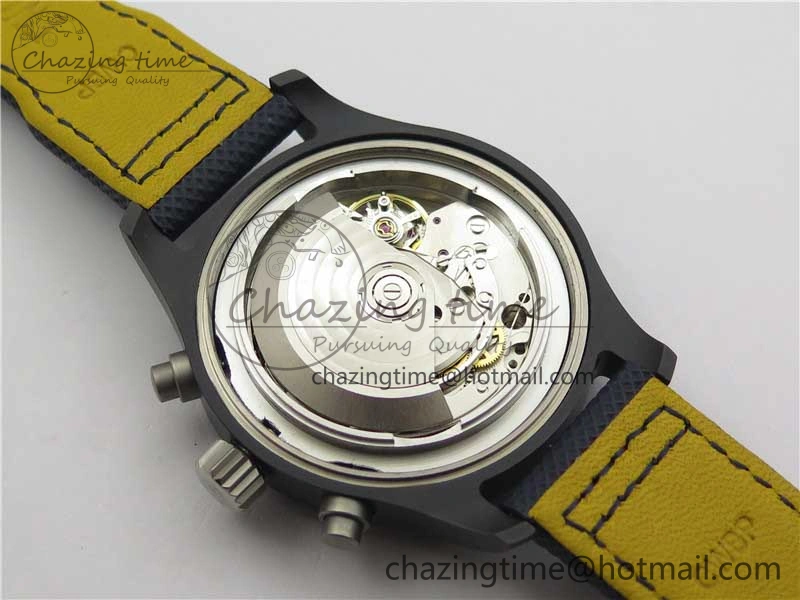 Pilot Chrono Blue Angels Black Ceramic ZF Best Edition on Blue Leather Strap A7750