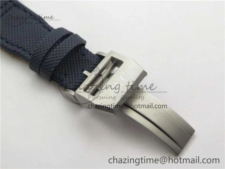 Pilot Chrono Blue Angels Black Ceramic ZF Best Edition on Blue Leather Strap A7750
