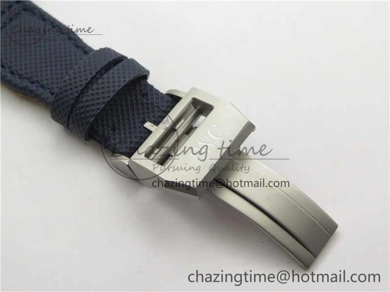 Pilot Chrono Blue Angels Black Ceramic ZF Best Edition on Blue Leather Strap A7750