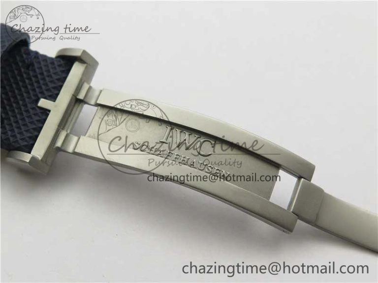 Pilot Chrono Blue Angels Black Ceramic ZF Best Edition on Blue Leather Strap A7750