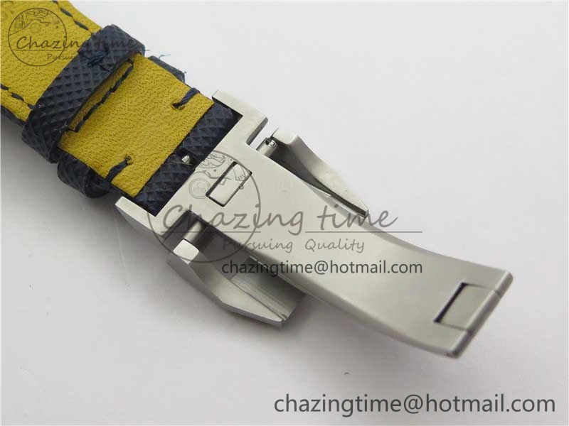 Pilot Chrono Blue Angels Black Ceramic ZF Best Edition on Blue Leather Strap A7750