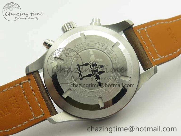 Pilot Chrono IW377713 ZF 1:1 Best Edition Brown Dial On Brown Leather Strap A7750