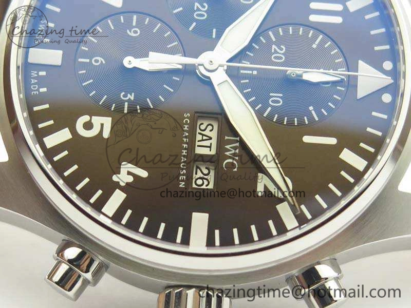 Pilot Chrono IW377713 ZF 1:1 Best Edition Brown Dial On Brown Leather Strap A7750