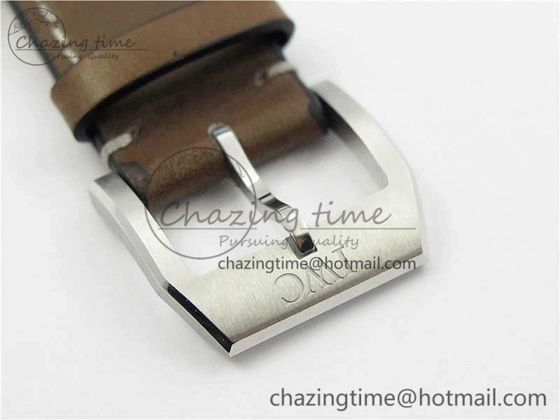 Pilot Chrono IW377726 ZF 1:1 Best Edition Green Dial on Brown Leather Strap A7750