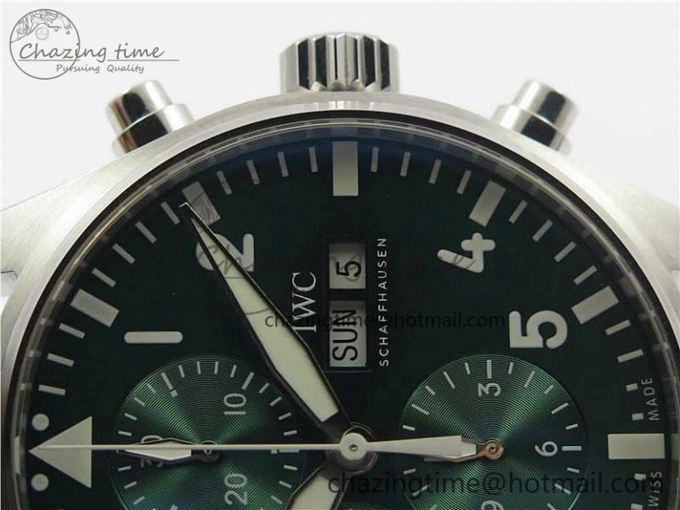 Pilot Chrono IW377726 ZF 1:1 Best Edition Green Dial on Brown Leather Strap A7750